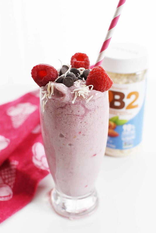 Raspberry, Banana, & Chocolate Smoothie
