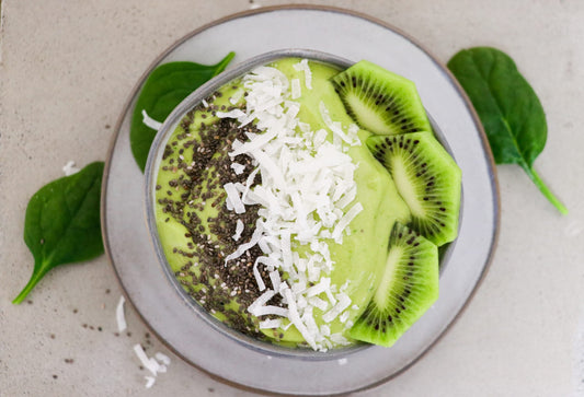 Mango and Banana Green Smoothie Bowl