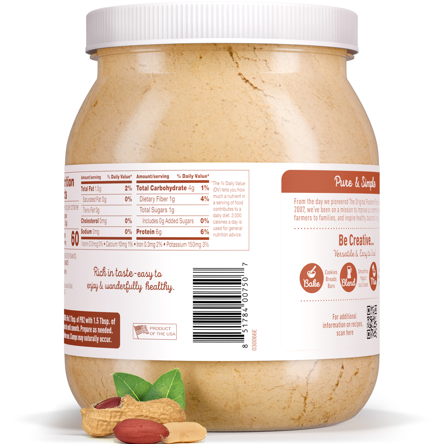 PB2 - Pure Peanut Powder - No Sugar or Salt
