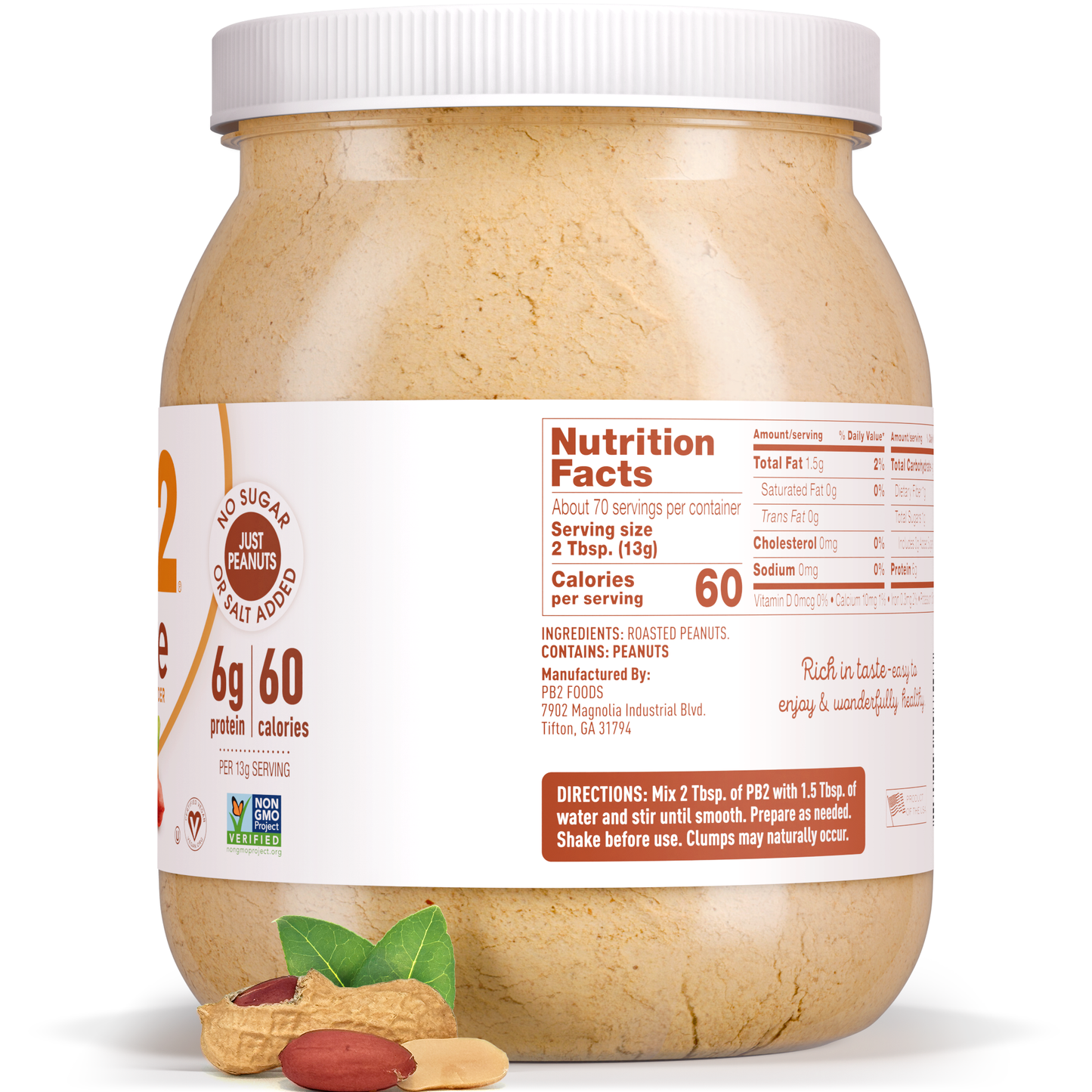 PB2 - Pure Peanut Powder - No Sugar or Salt