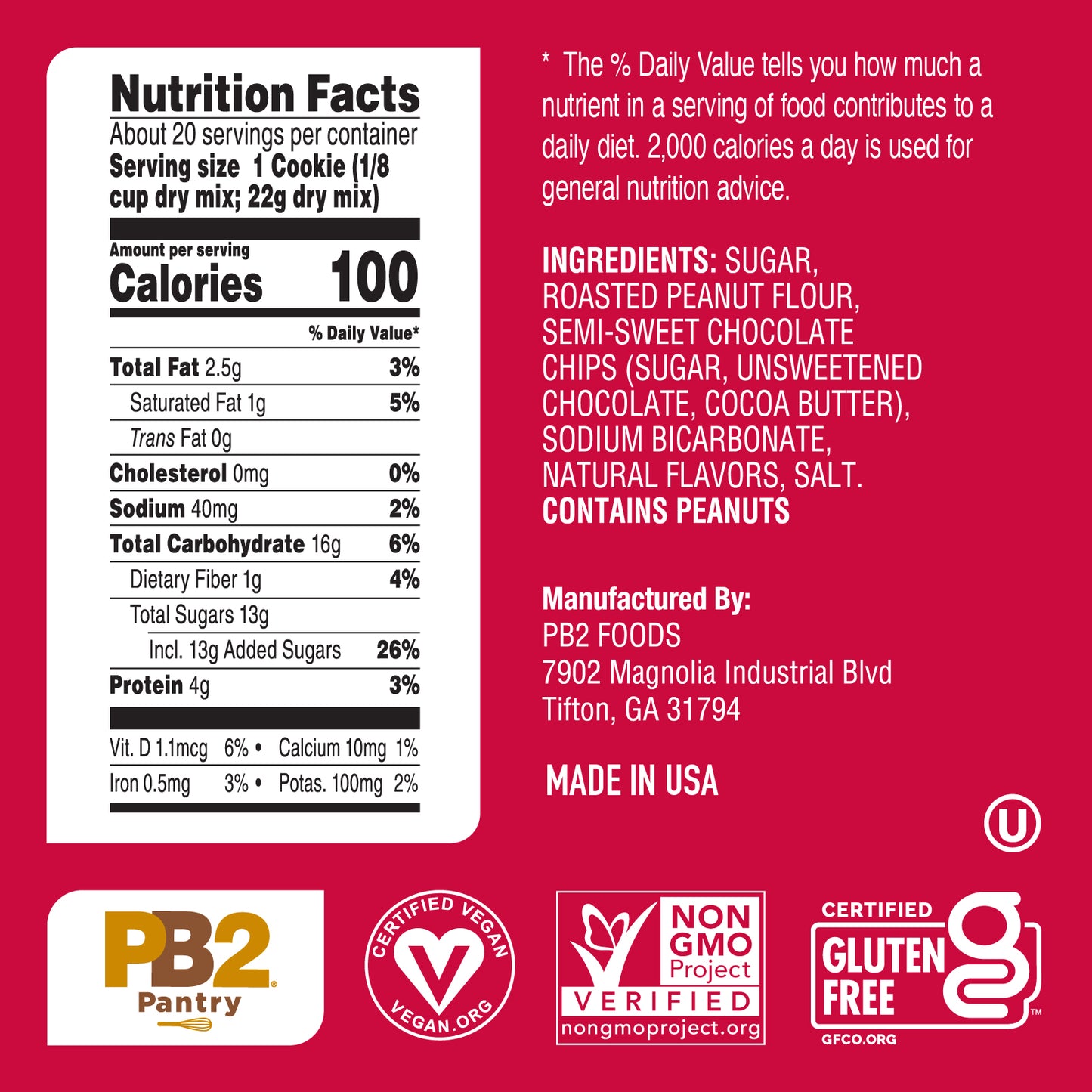 PB2 Pantry - Chocolate Chip Cookie Mix