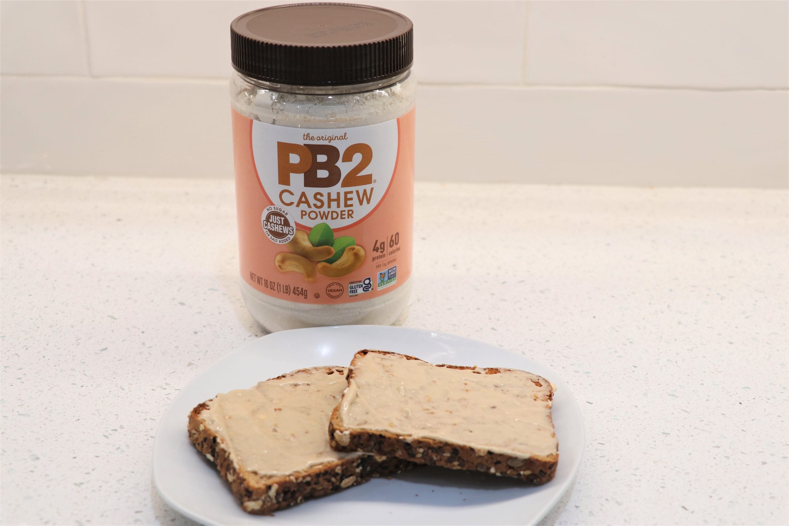 Toast with PB2 Cashew Powder