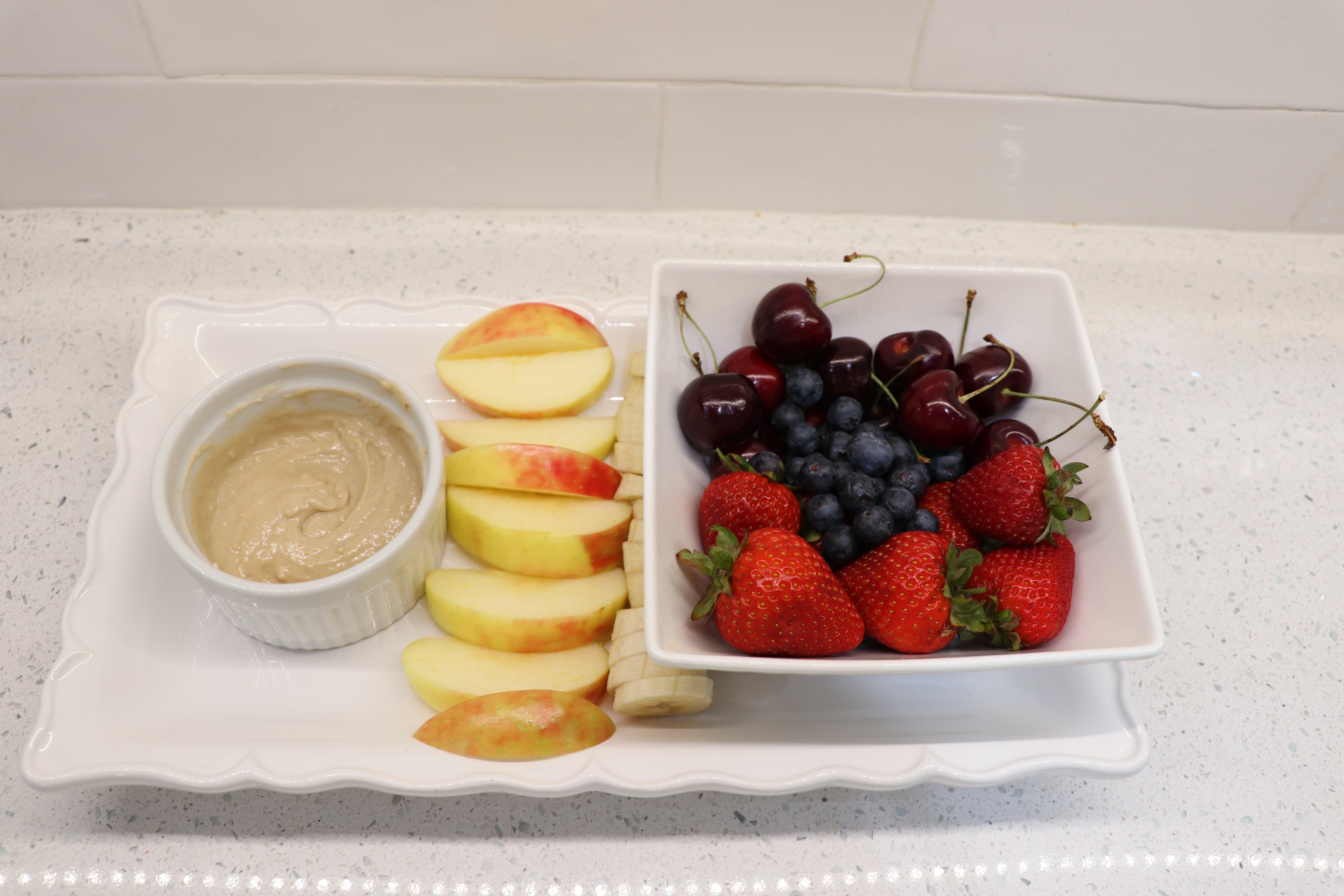 Fruit Tray with PB2 Cashew