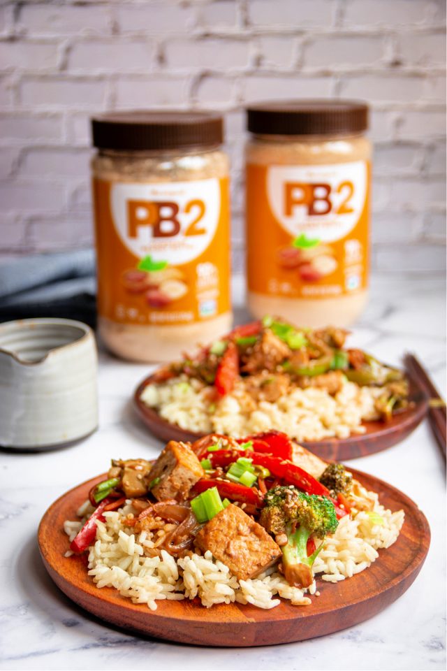 Tofu and Veggie Stir-Fry with Peanut Butter Sauce