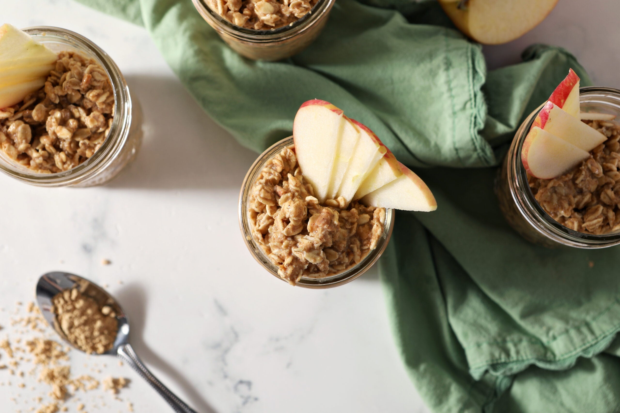 Apple Peanut Butter Overnight Oats