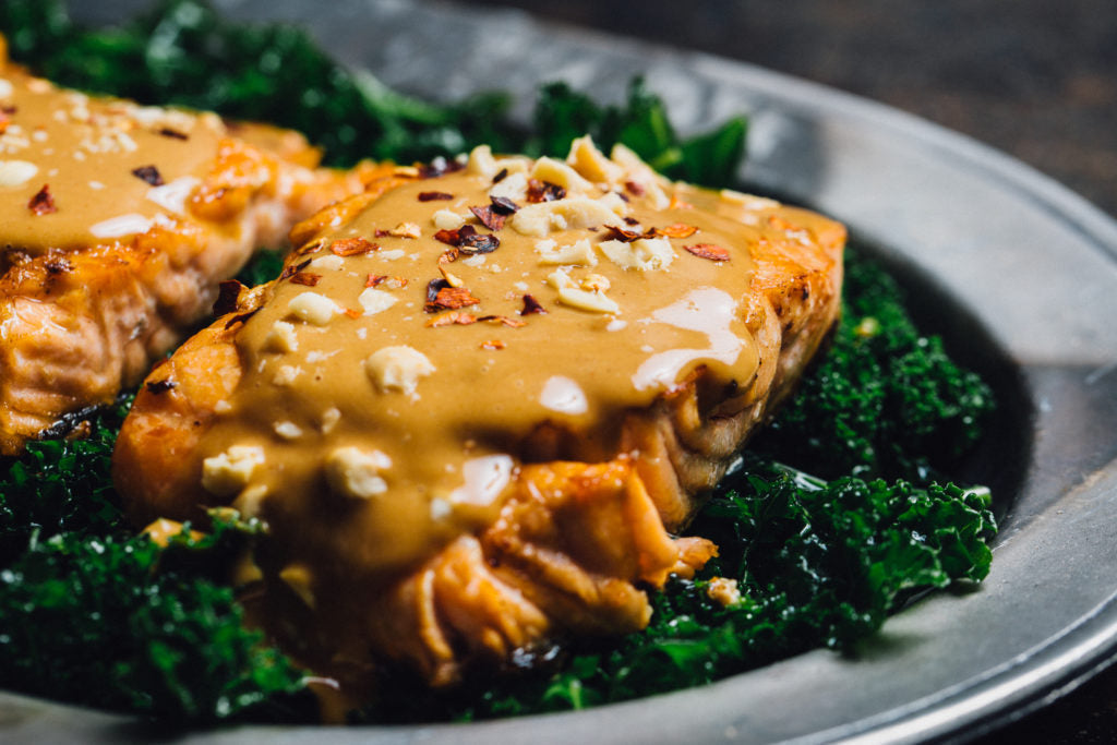 Baked Peanut Salmon