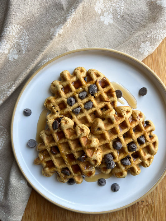 Chocolate Chip Cookie Dough Waffles