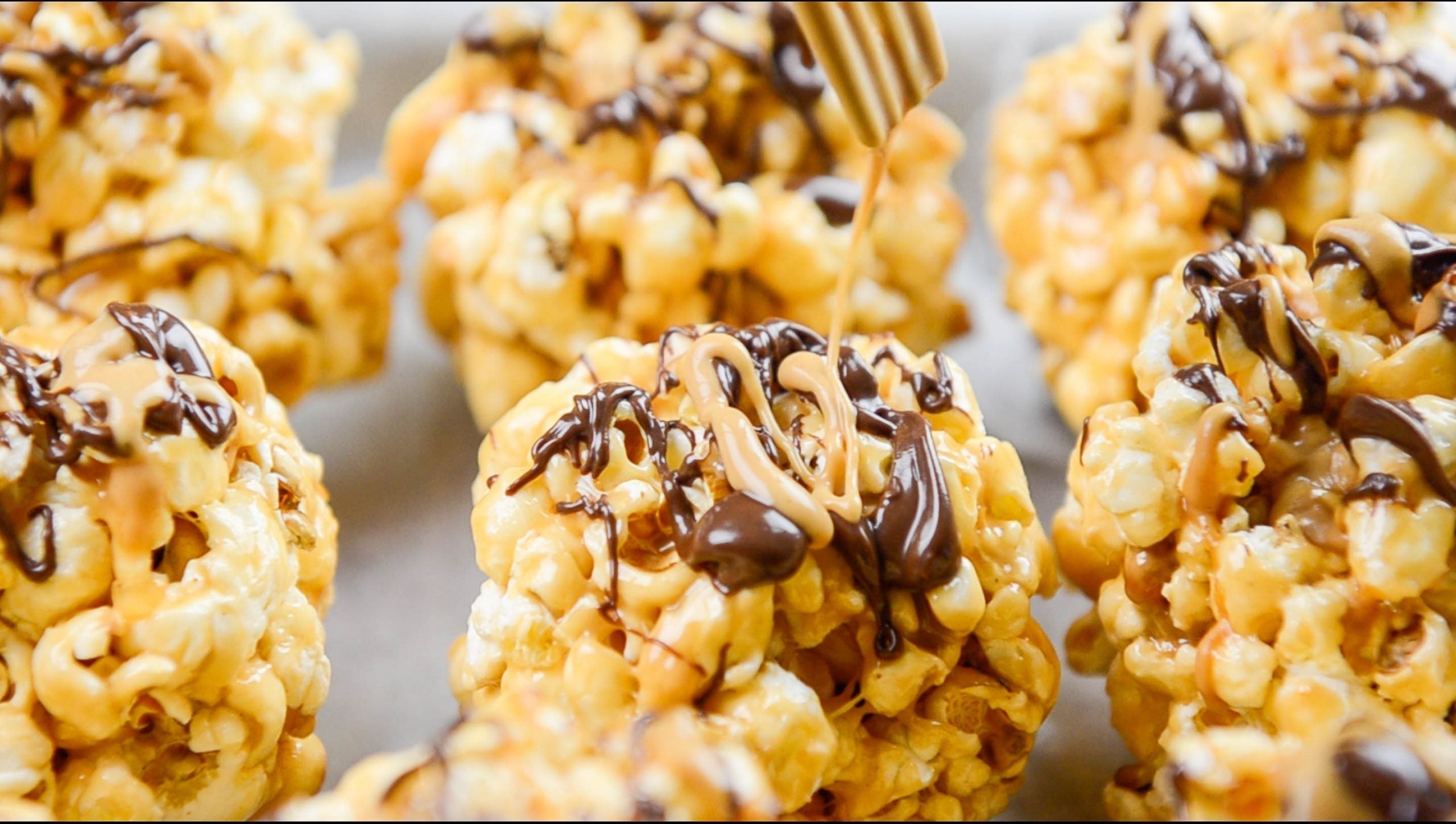 Peanut Butter Popcorn Balls