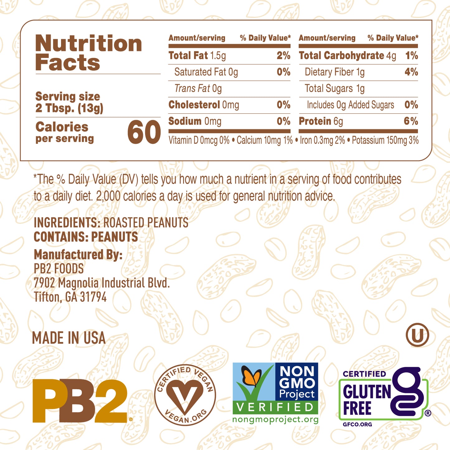 PB2 - Pure Peanut Powder - No Sugar or Salt