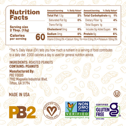 PB2 - Pure Peanut Powder - No Sugar or Salt