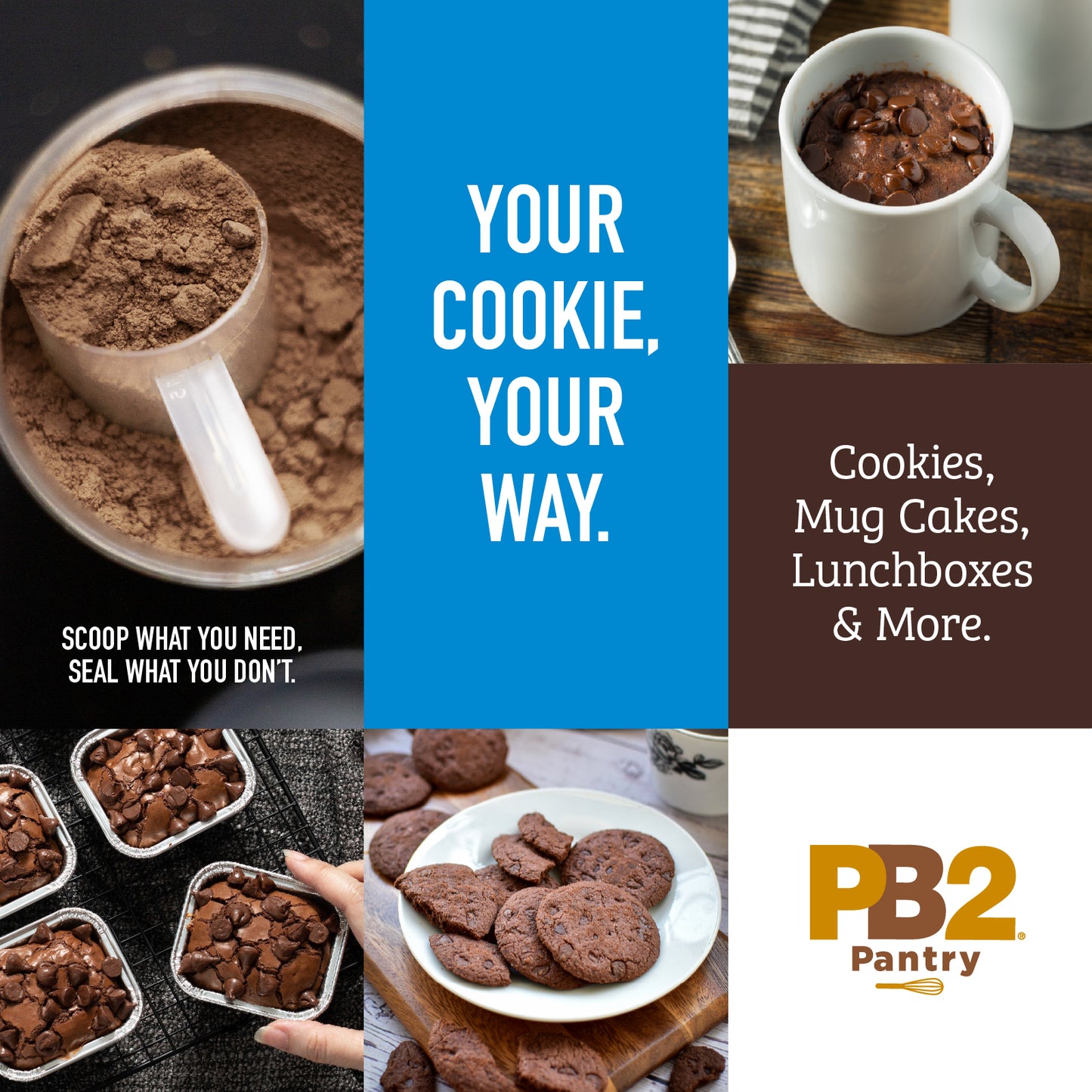 PB2 Pantry - Double Chocolate Chip Cookie Mix